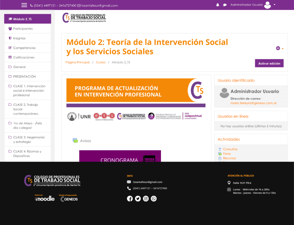 Interfaz para CTS con diseño del slider